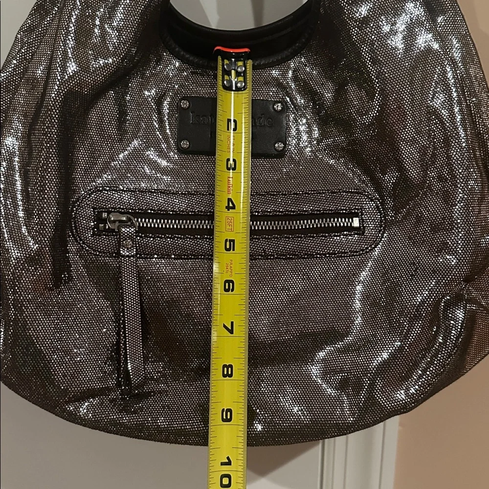 Rare Vintage Kate Spade Metallic Silver Hobo Bag - EUC!